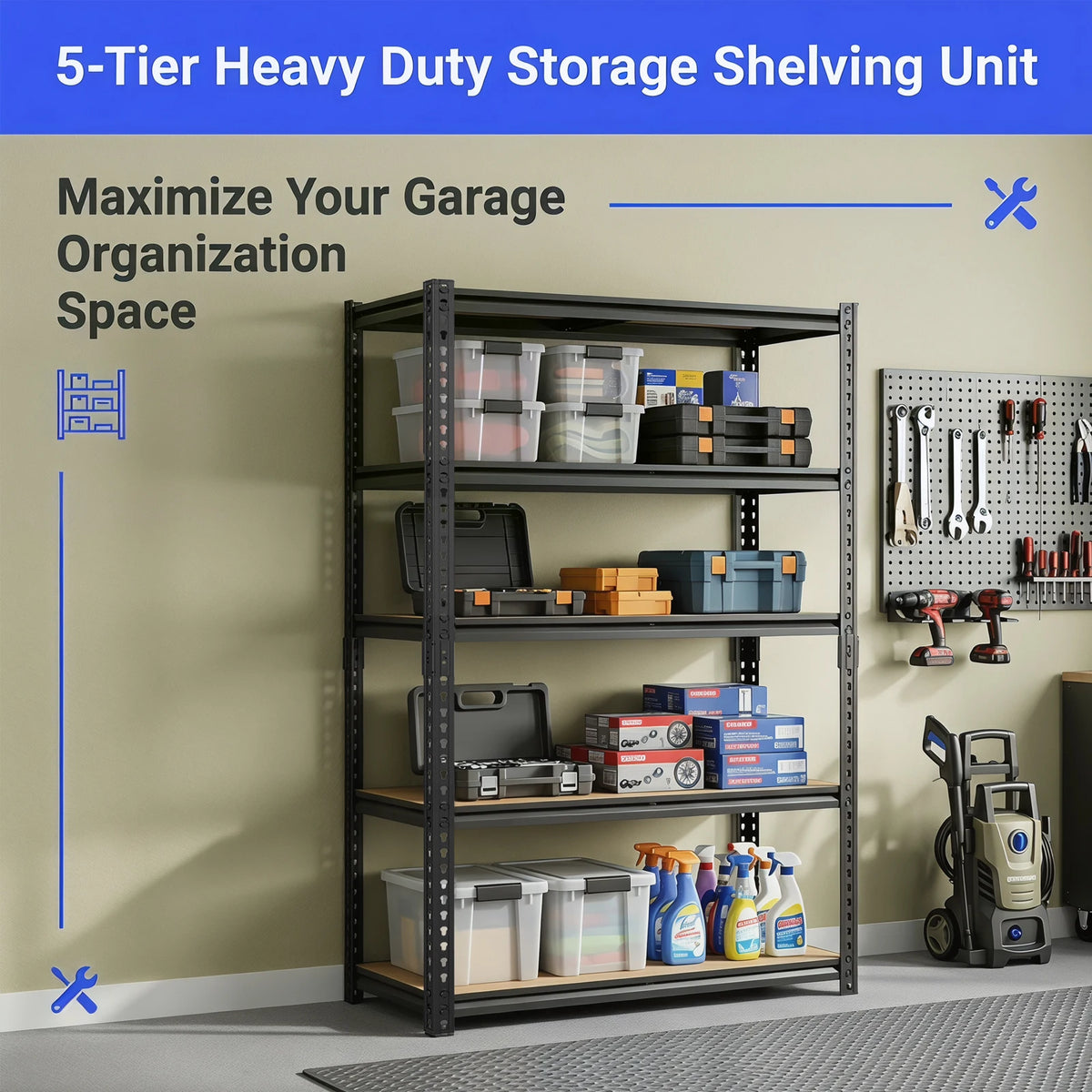 Heavy-Duty Industrial Metal Storage Shelves