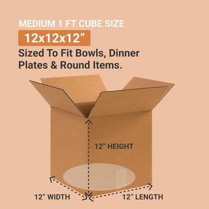 Shipping Boxes, 12 x 12 x 12, 25-Count