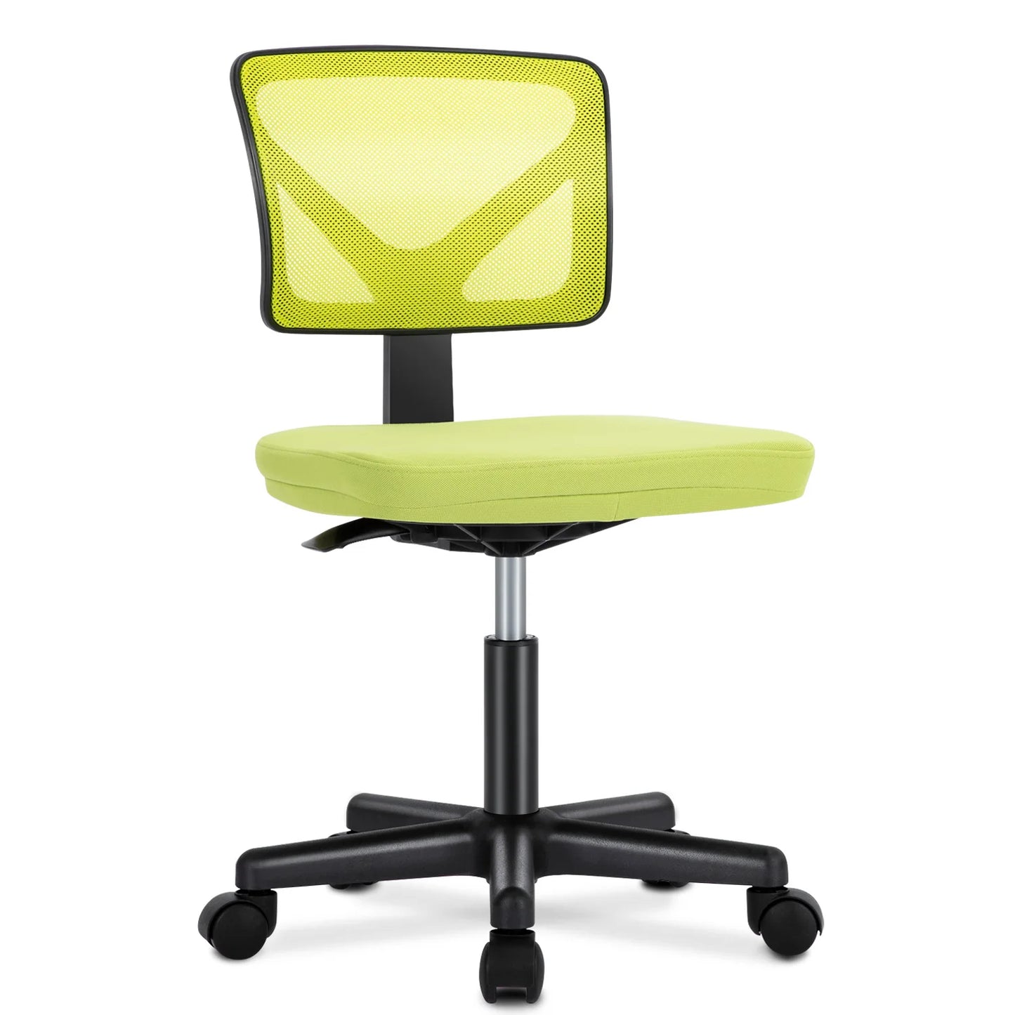 Lumbar Support Armless Rolling Swivel Computer Chair