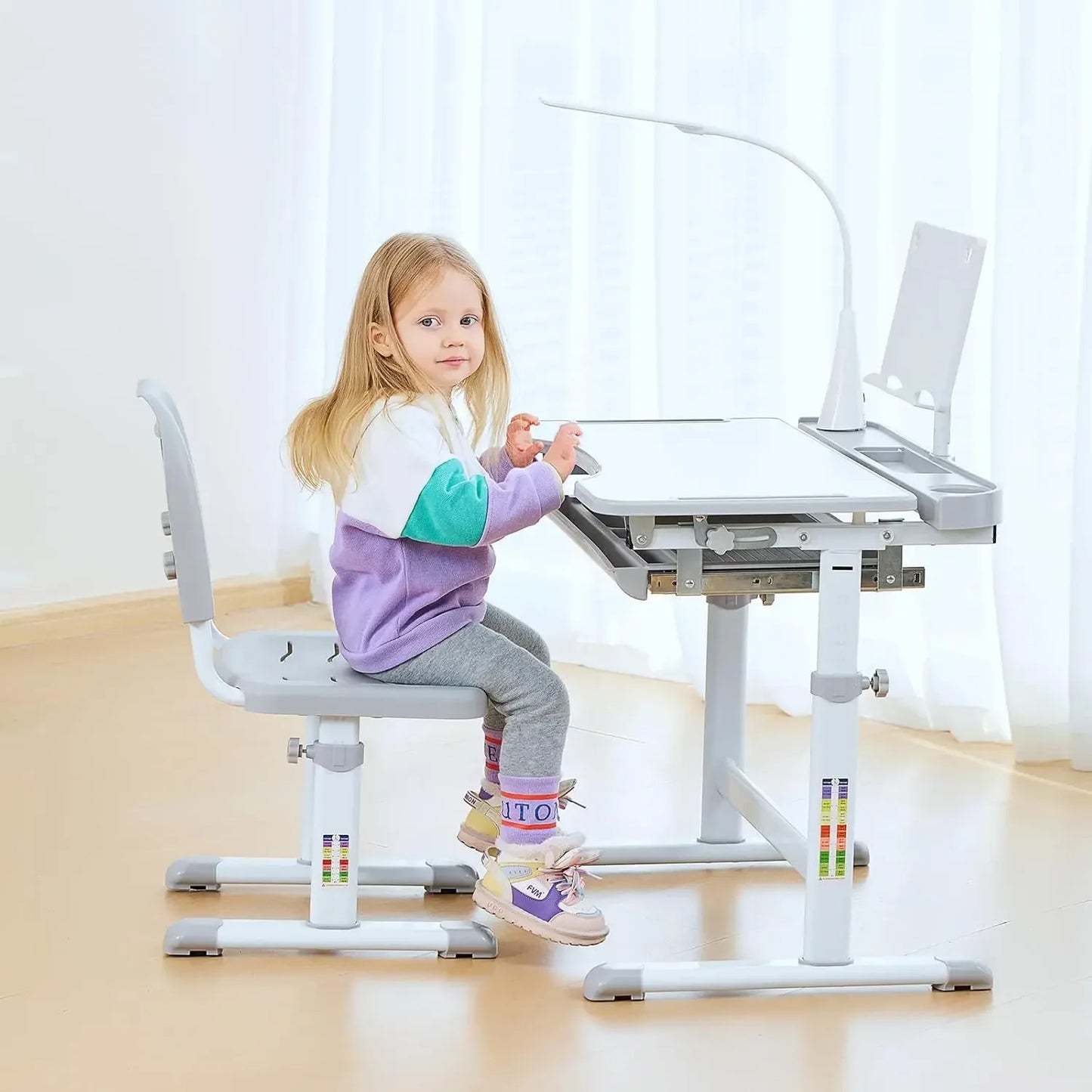 Kids Functional Desk and Chair Set