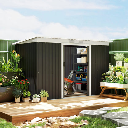 9' X 4' Metal Outdoor Storage Shed