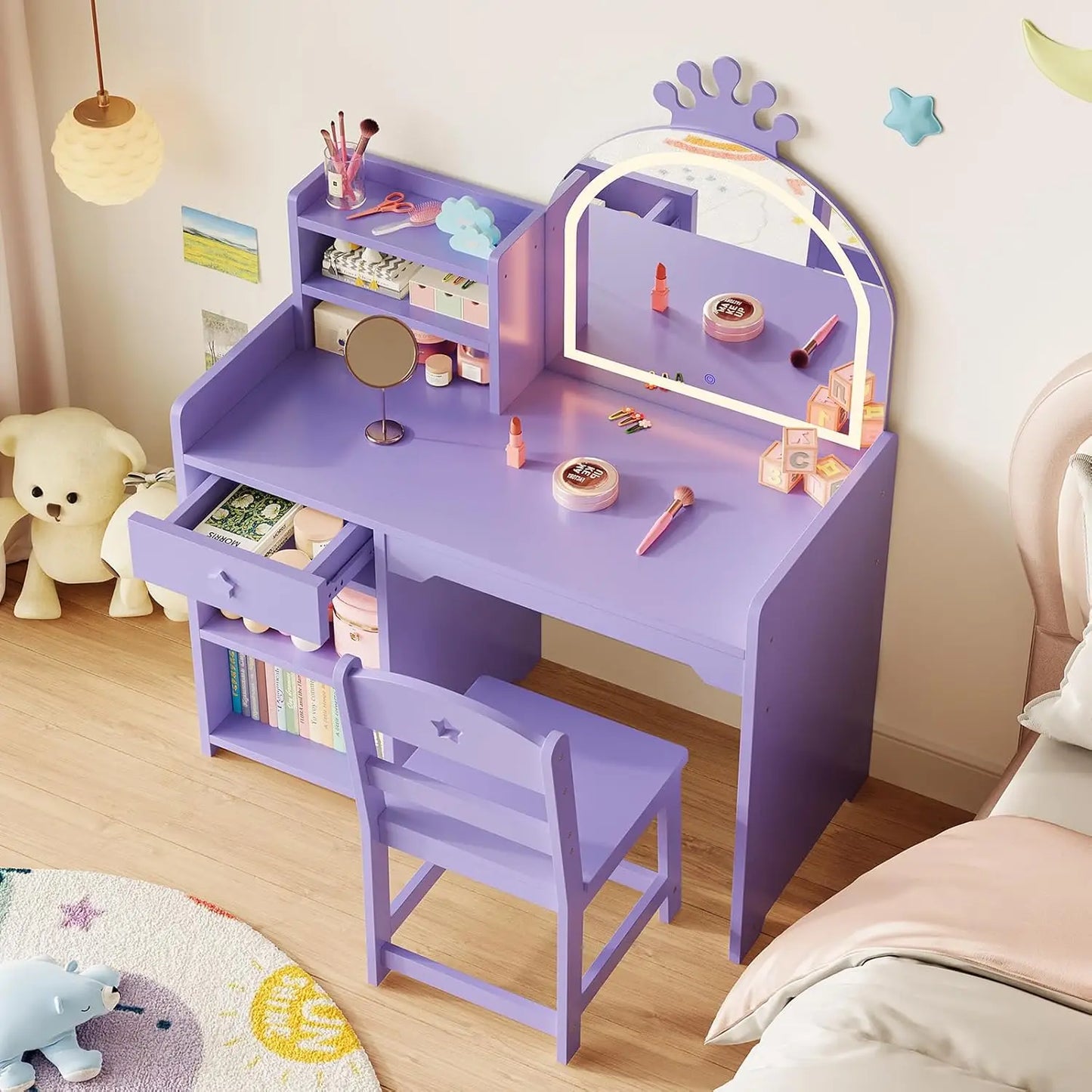 Princess Vanity with Lighted Mirror