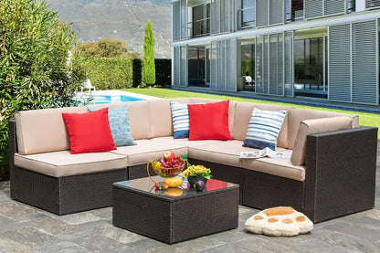 Patio Furniture Set with Fire Pit Table