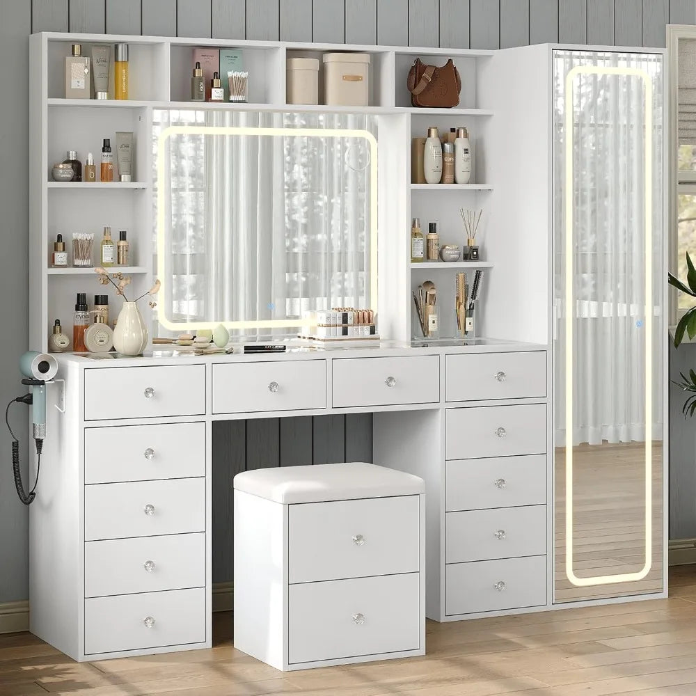 Vanity Desk with Full Length Mirror