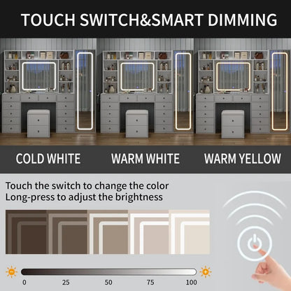Vanity Desk with Full Length Mirror
