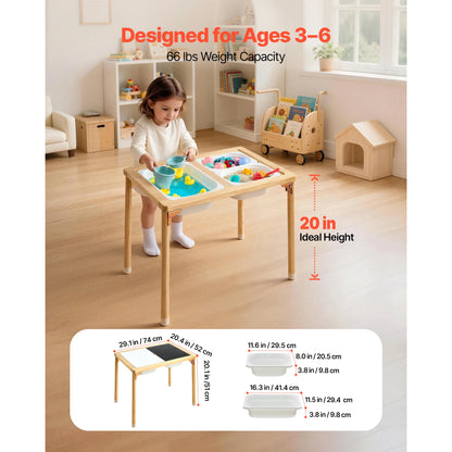 Kids Activity Table with Storage Bins