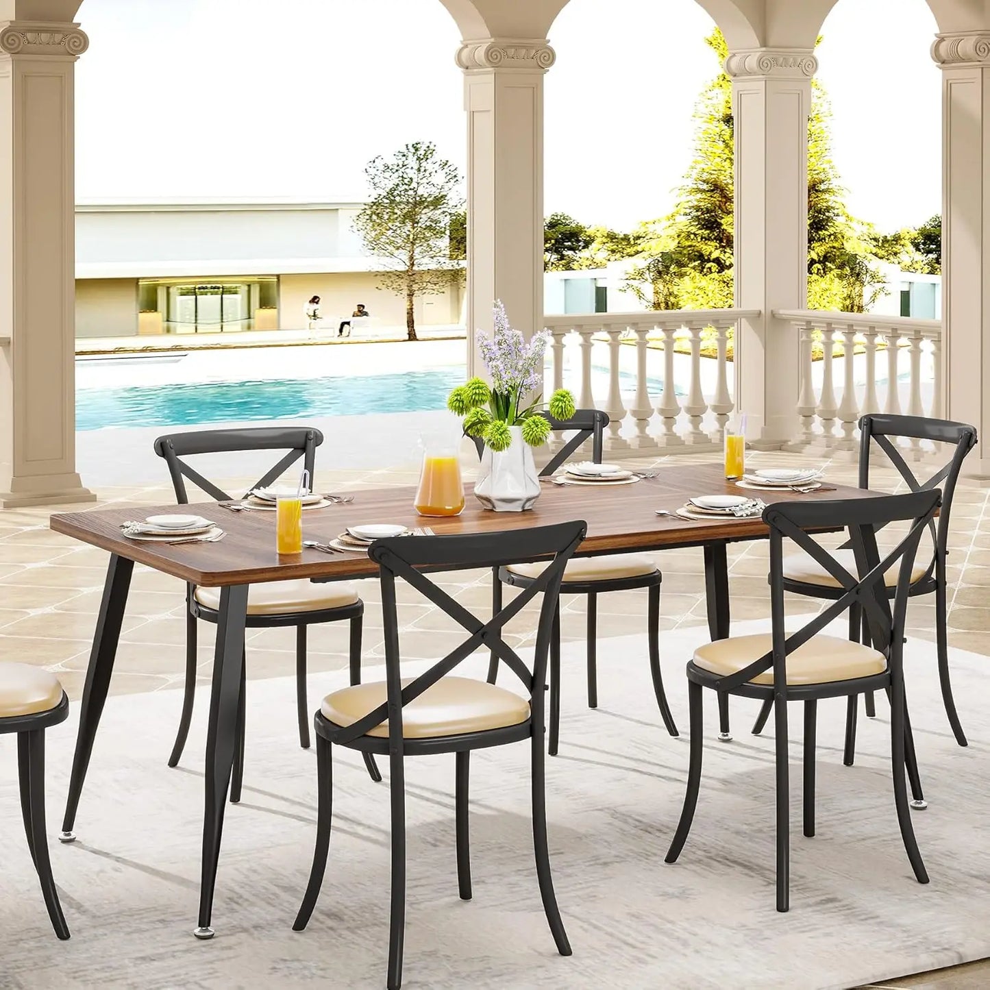 Large Rectangular Dinner Table