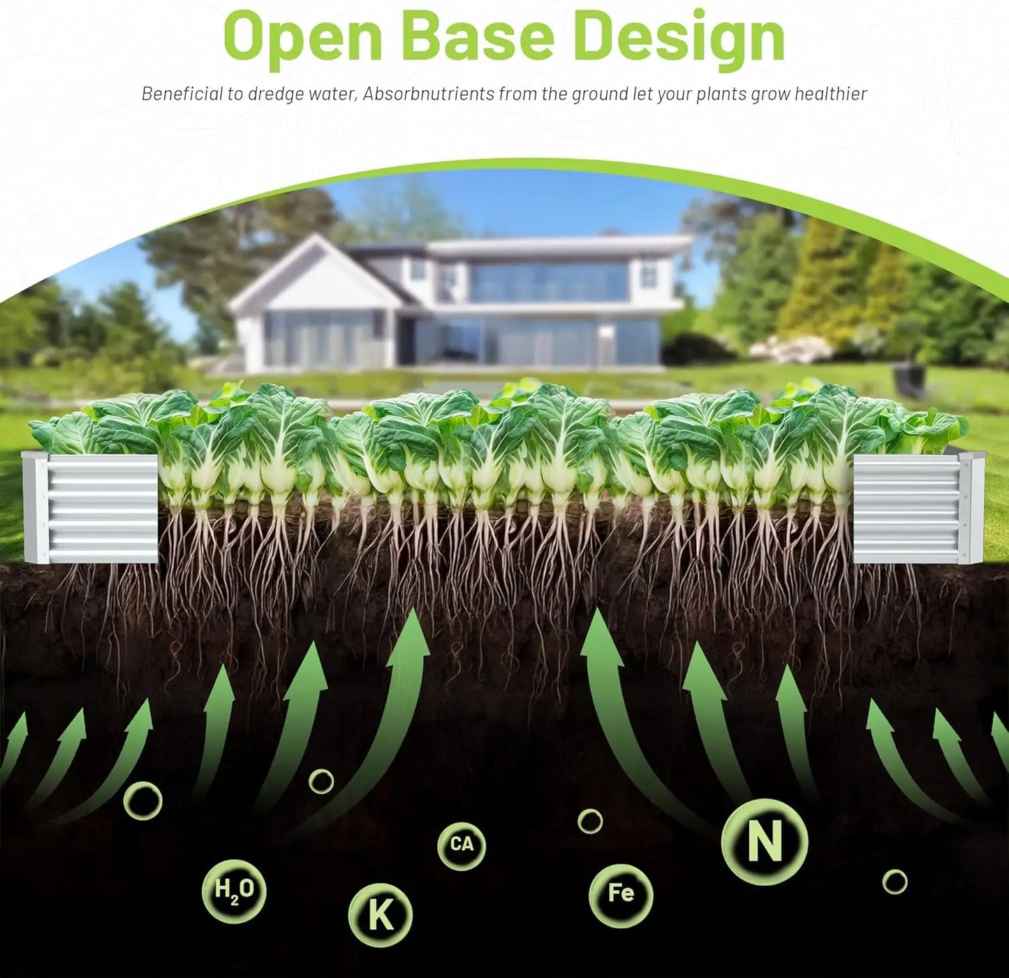 2-Pack Galvanized Raised Garden Bed Kit