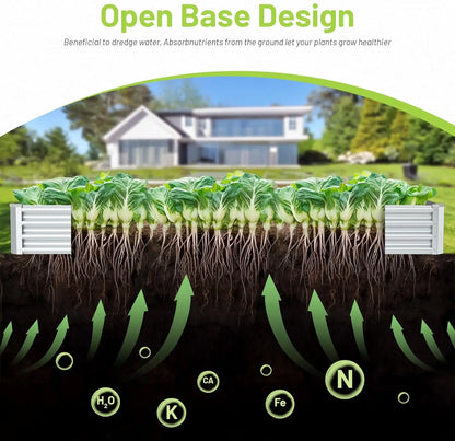 2-Pack Galvanized Raised Garden Bed Kit
