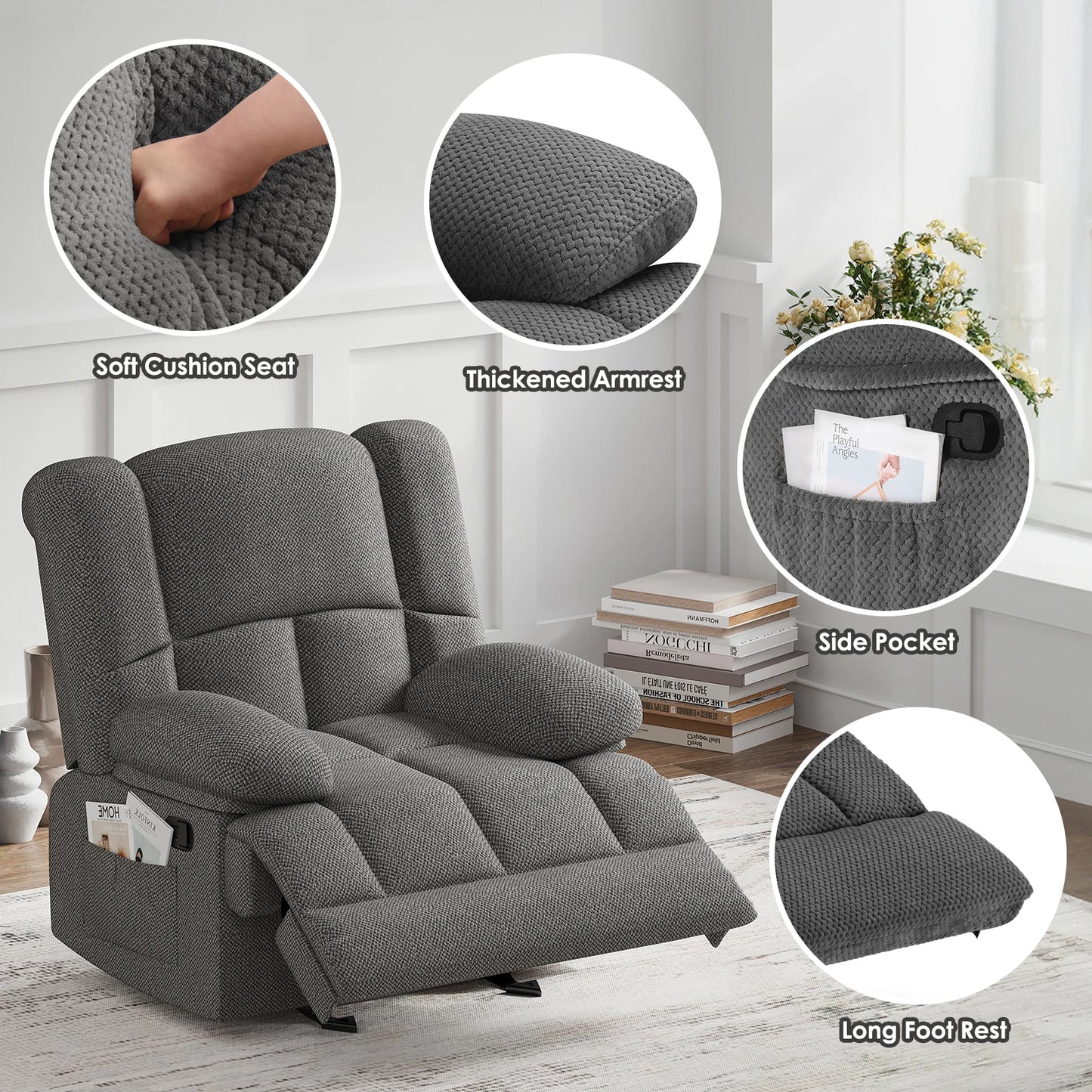 Oversized Rocker Recliner Chair