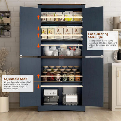 Tall Kitchen Pantry Storage Cabinet
