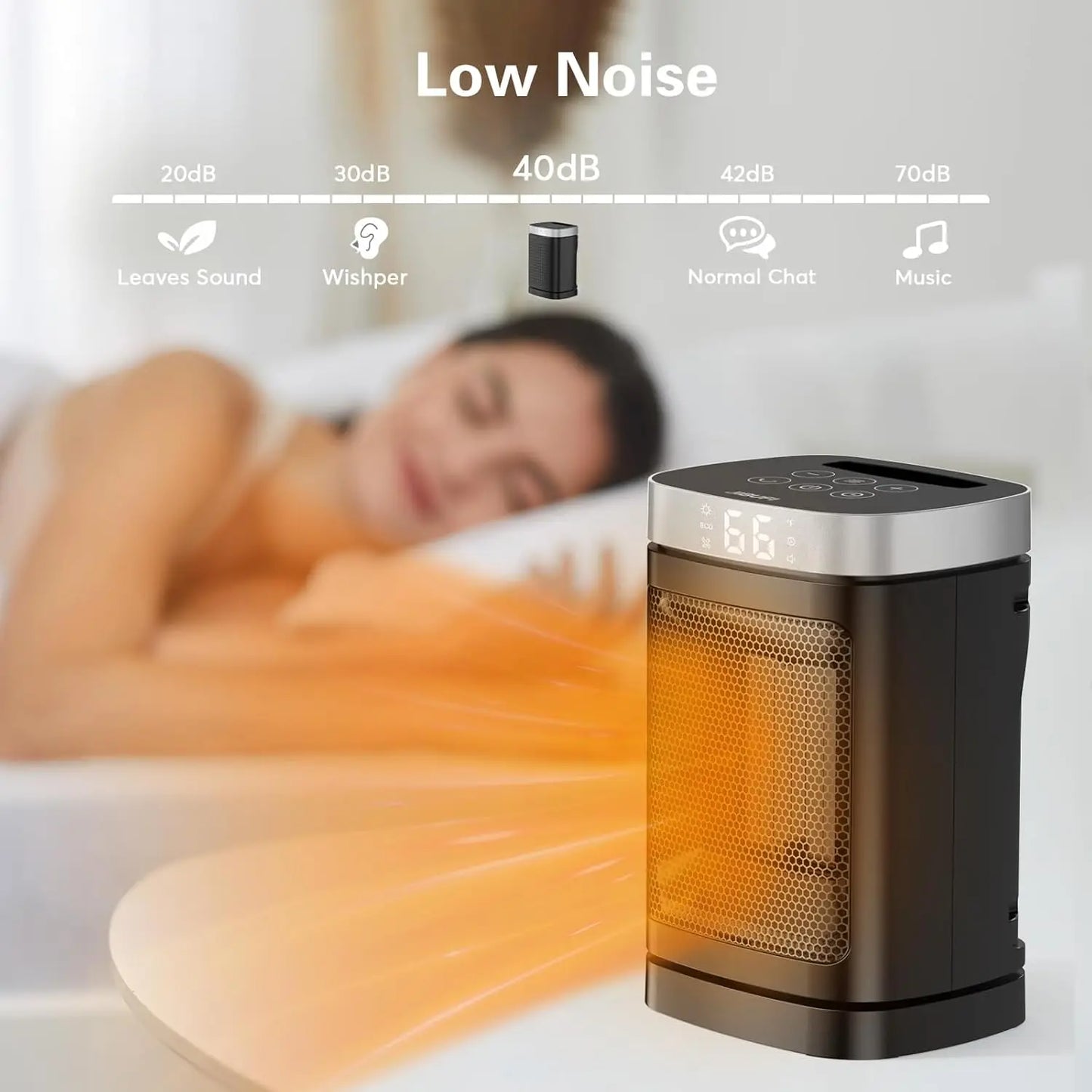 Portable Space Heater with Rotation
