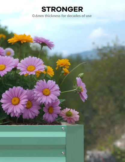 8x4x2 ft Galvanized Raised Garden Bed