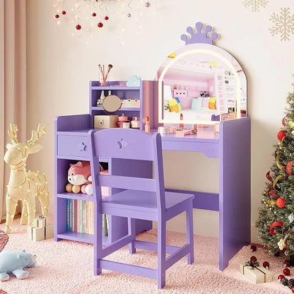 Princess Makeup Vanity Desk & Chair Set