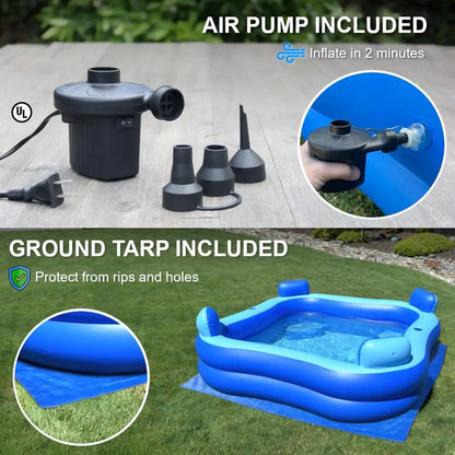 Inflatable Pool w/Seats & Headrests