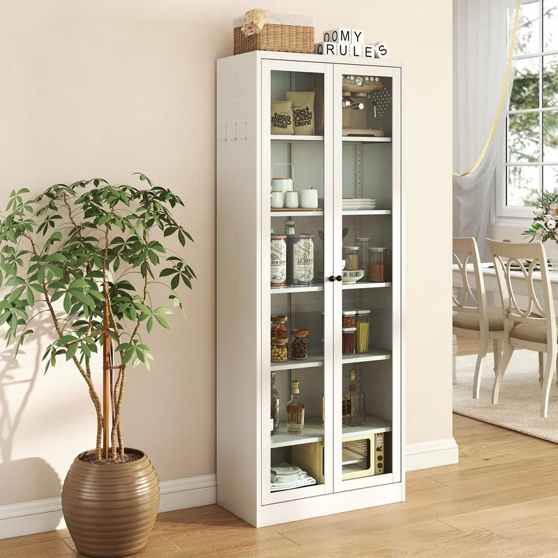 72" Freestanding Kitchen Pantry Cabinet