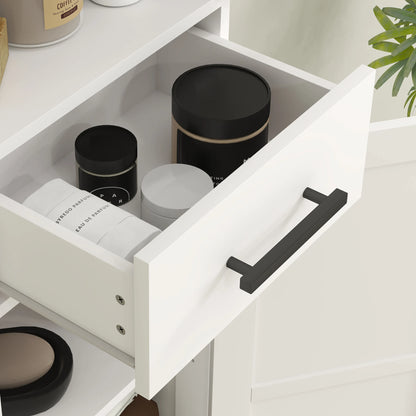 Farmhouse Narrow Bathroom Cabinet with Barn Doors