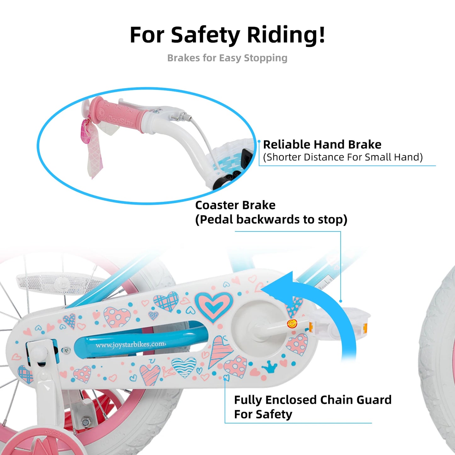 Girls Bike with Basket & Training Wheels