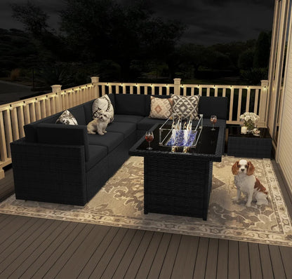 Patio Furniture with 44" Gas Fire Pit