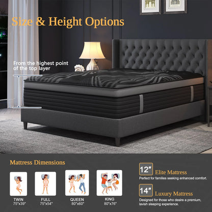 Gel Memory Foam Hybrid Pocket Spring Mattress