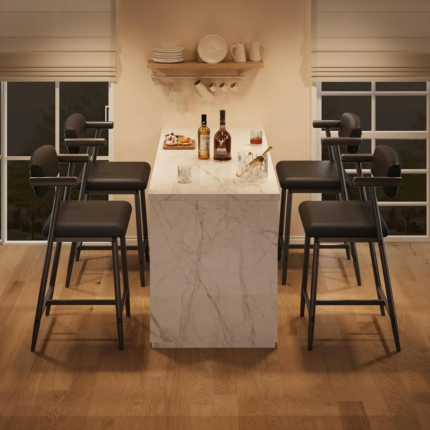 2 PCS Modern Bar Stools