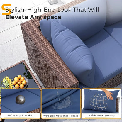Furniture Set with Fire Pit Table