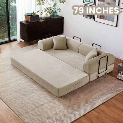 Foldable Convertible Futon Sleeper Sofa Bed