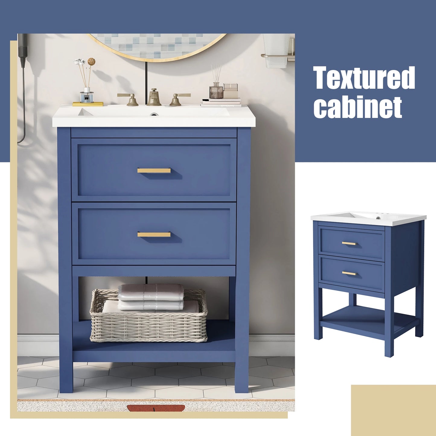 Bathroom Vanity with Top Sink