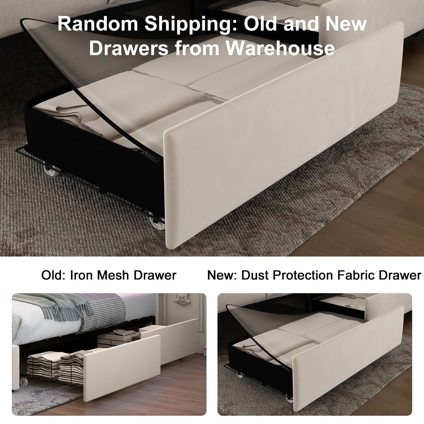 LED Bed Frame with Galaxy Projector
