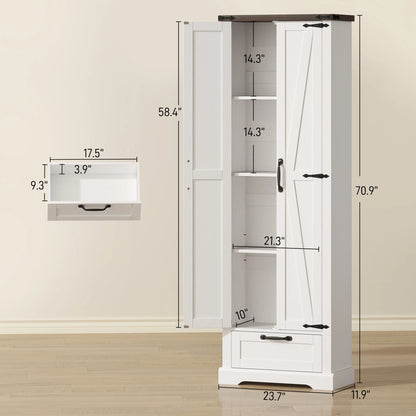 Farmhouse Storage Cabinet with Barn Doors
