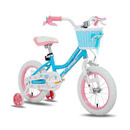 Girls Bike with Basket & Training Wheels