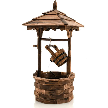 Rustic Wishing Well Fountain