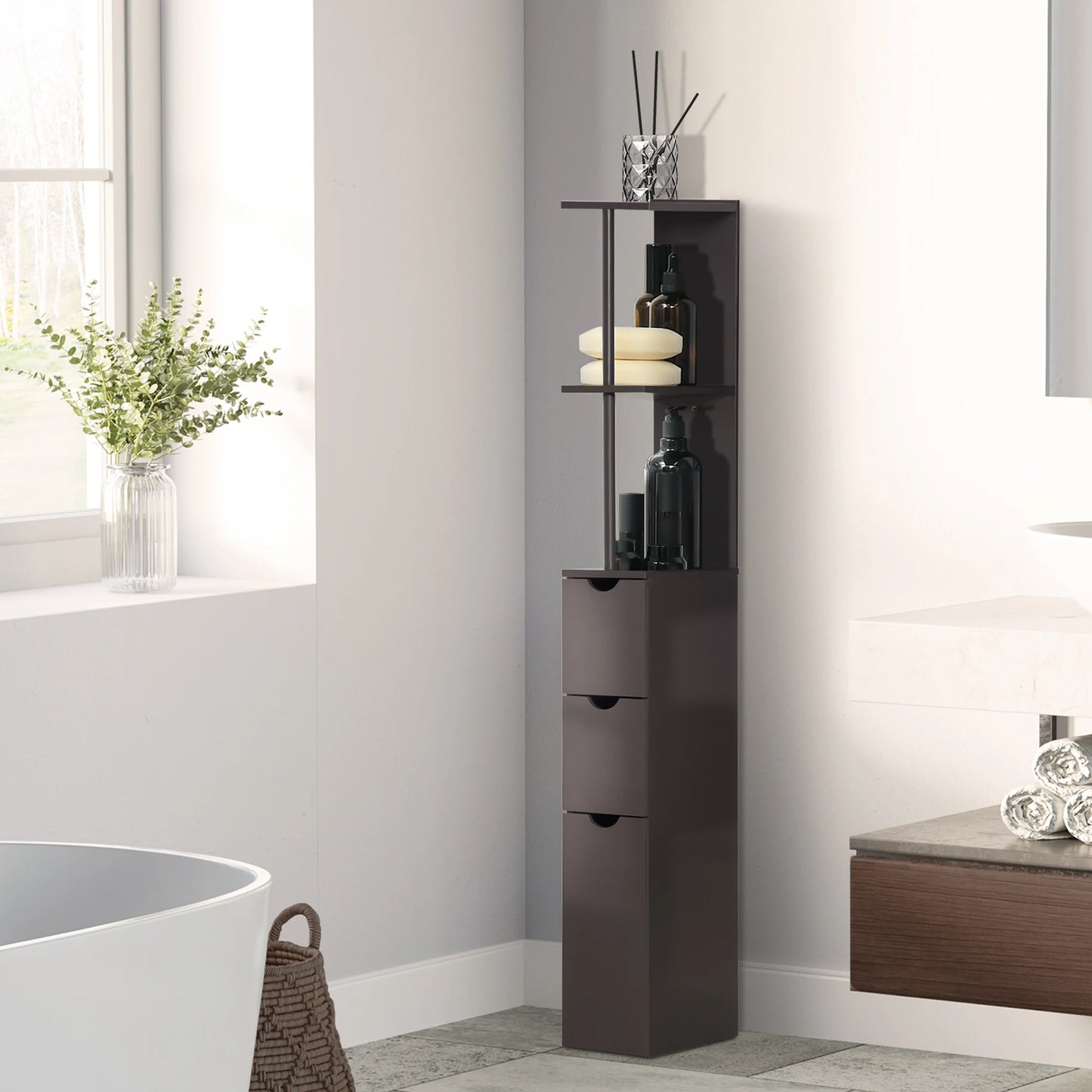 2-Tier Cabinet Shelf Storage Cupboard