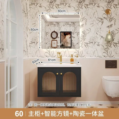 European Retro Washbasin Bathroom Vanity