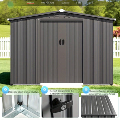 Storage Shed with Sliding Door