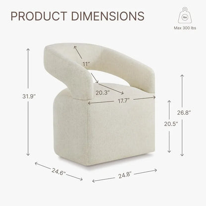 4-PC Upholstered Dining Chairs, Beige
