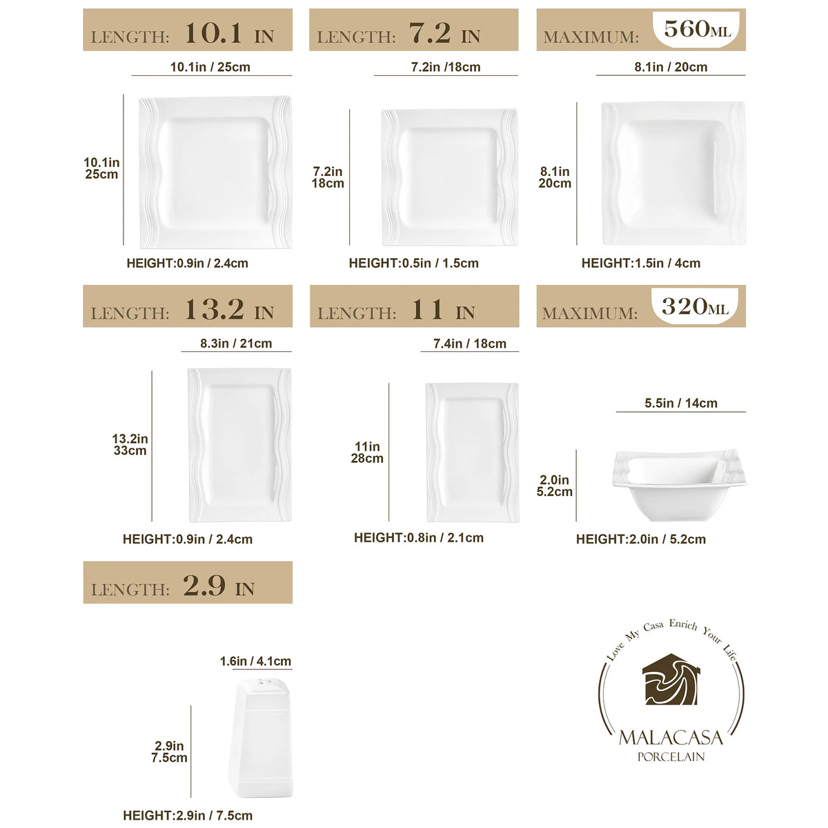 Square Dinnerware Sets
