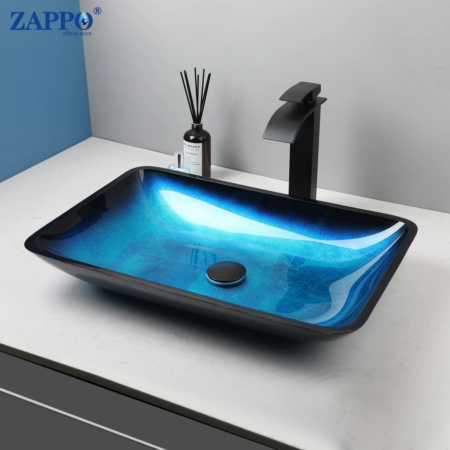 Bathroom Vessel Sink with Waterfall
