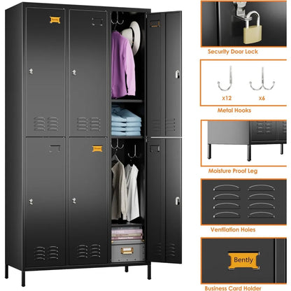 6-Door Metal Storage Locker