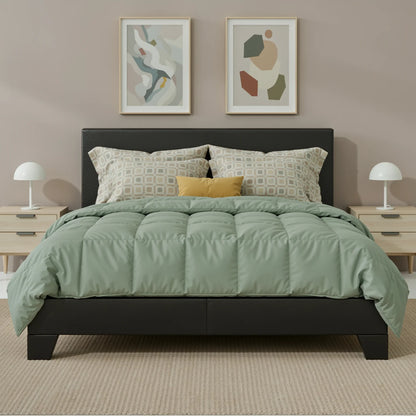 Full/Queen/King Upholstered Bed Frame with Headboard