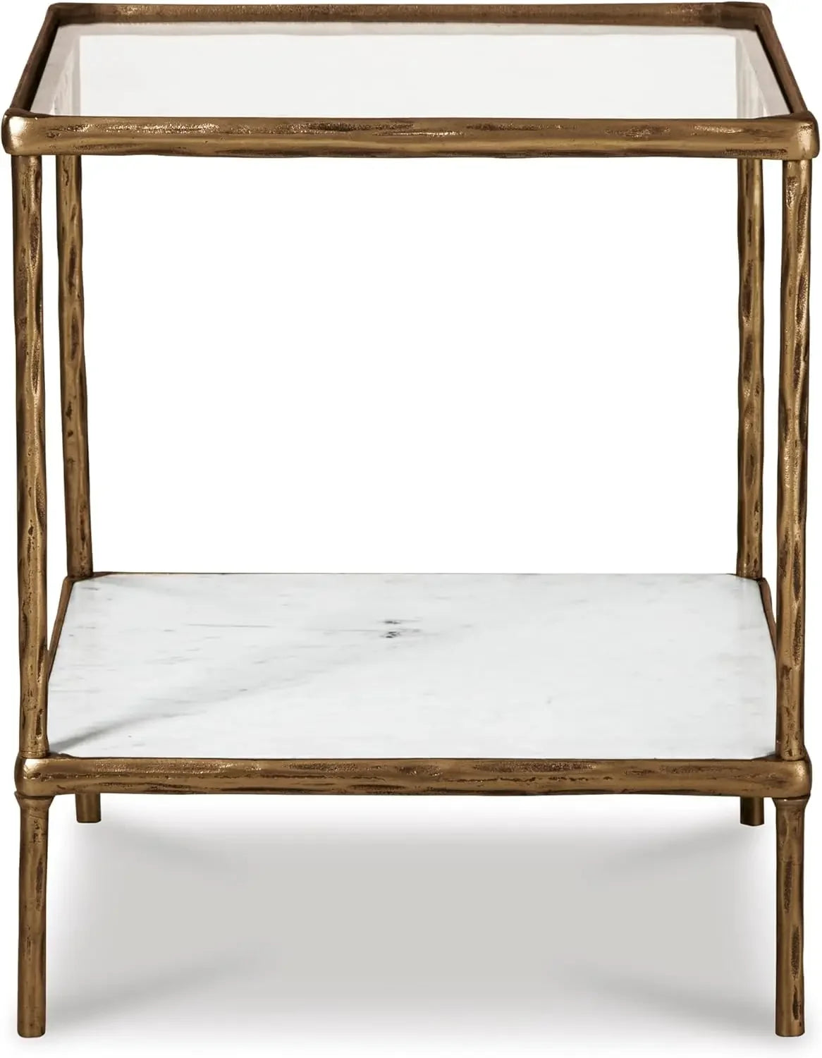 Antique Brass Finish Accent Table