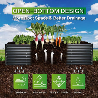 Galvanized Raised Garden Bed Kit