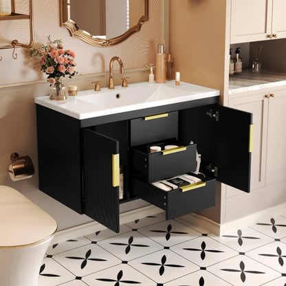 Wall Mounted Bathroom Vanity without Sink
