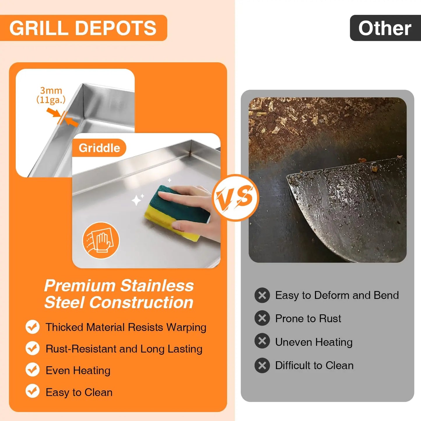Outdoor Gas Stove with Foldable Side Tables