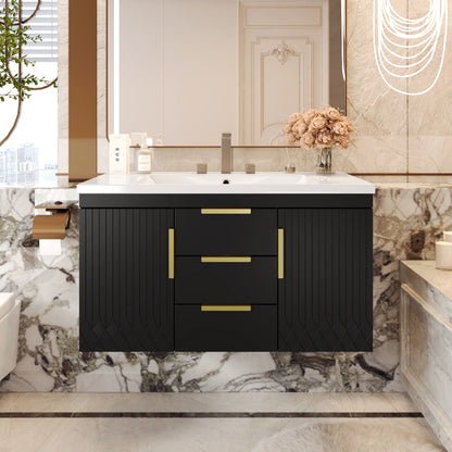 Wall Mounted Bathroom Vanity without Sink