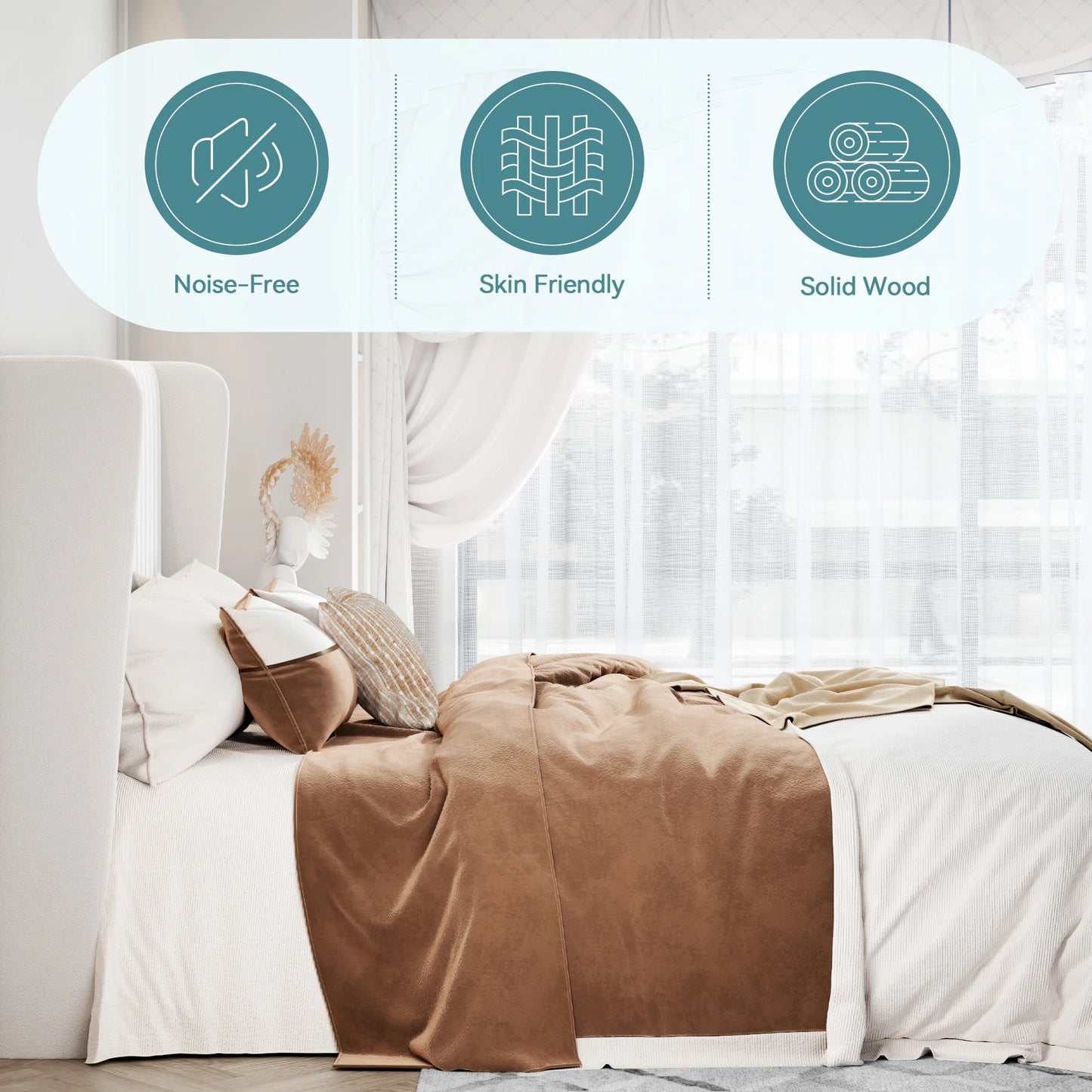 Velvet Upholstered Bed Frame
