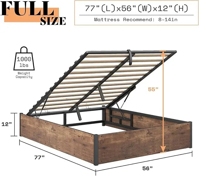 Lift-Up Bed with Storage