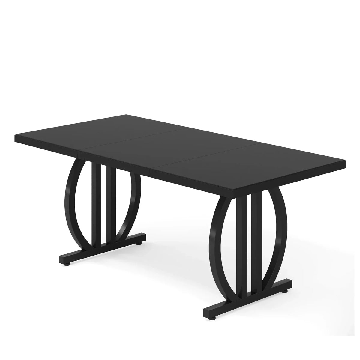 Large Dinner Table with Metal Frame