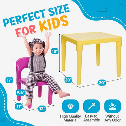 Kids Plastic Table and 4 Chairs