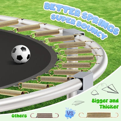Outdoor Trampoline with Enclosure Net